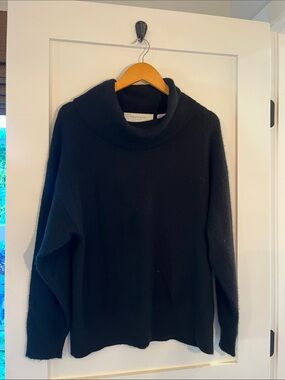 Equipment Black Funnel Neck 100% Cashmere Sweater